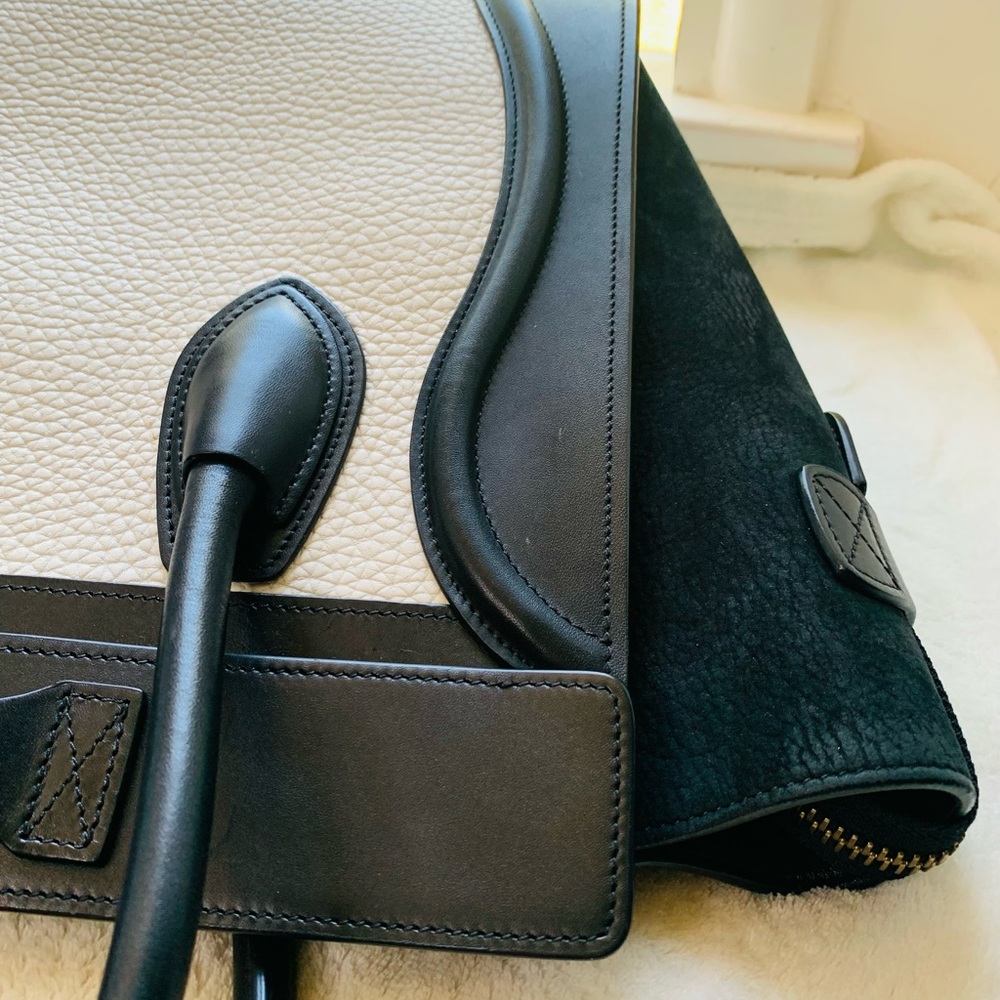 Rare Celine Micro Luggage Bag. Classic black & white leather with COA - Picture 10 of 15